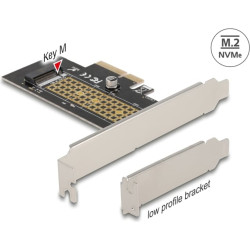 Delock PCI Express x4 Card to 1 x internal NVMe M.2 Key M 80 mm - Low Profile Form Factor