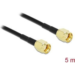 Delock Antenna Cable RP-SMA plug to RP-SMA plug LMR/CFD100 5 m low loss