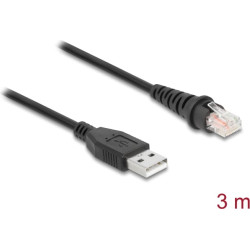 Delock RJ50 to USB 2.0 Type-A Barcode Scanner Cable 3 m