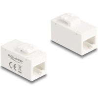 Delock Keystone Module RJ45 jack to RJ45 jack Cat.6A UTP white