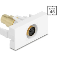 Delock Easy 45 Module Mini-DIN 6 pin female to female gold plated white
