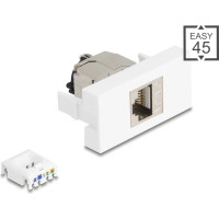 Delock Easy 45 Module RJ45 jack to LSA Cat.6A STP with locking clip and cable tie-free