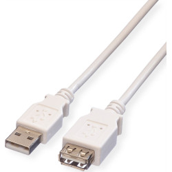 VALUE USB 2.0 Cable, Type A-A, M/F 0.8 m