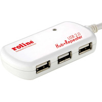 Roline USB 2.0 Hub, 4 Ports, with Repeater, 12 m