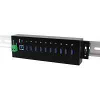 Exsys EX-1110HMVS 10 Port USB 3.2 Gen1 HUB 15KV ESD Surge Protection Metallgehäuse