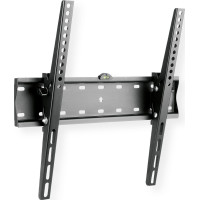 VALUE TV wall mount, 27mm wall distance, 40kg load capacity, black, tiltable