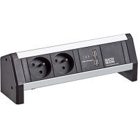 Bachmann DESK 2xUTE 1xUSB Charger GST18 black