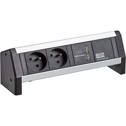 Bachmann DESK 2xUTE 1xUSB Charger GST18 black