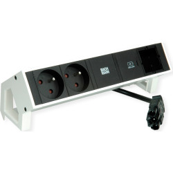 Bachmann DESK2 2xUTE 1xUSB C 30W 1xCM 0.2m GST18 RAL9010