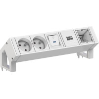 Bachmann DESK2 white 2xUTE 1xSwitch 1xCM 0,2m GST18 RAL9010
