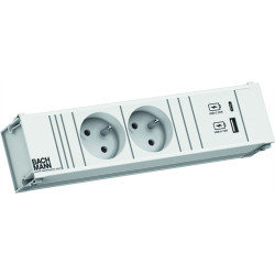 Bachmann CONI 2xUTE 1xUSB A/C 22W 0.2m GST18 RAL9010