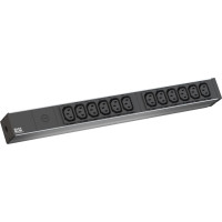 Bachmann IT PDU ALU 19" 1U 12 x C13 socket, supply cable C14 plug