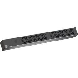 Bachmann IT PDU ALU 19" 1U 12 x C13 socket, supply cable C14 plug