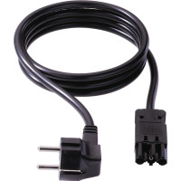 Bachmann appliance cable with earthing contact/appliance coupler GST18-3, 1,5 m, black, 4 m