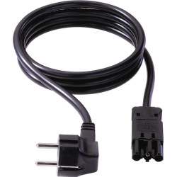 Bachmann appliance cable with earthing contact/appliance coupler GST18-3, 1,5 m, black, 4 m