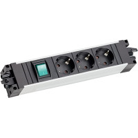 Bachmann STEP ALU 3xCEE7/3, 1x Schalter für Steckdosen und Ausgang