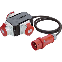 Bachmann CEE adapter CEE 400 V/16 A, 3x 16A 5p400V IP44 1.5m