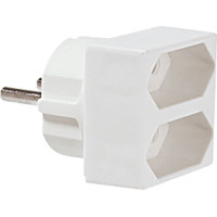 Bachmann Euro double plug, 1x earthing contact plug, 2x Euro socket