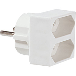 Bachmann Euro double plug, 1x earthing contact plug, 2x Euro socket
