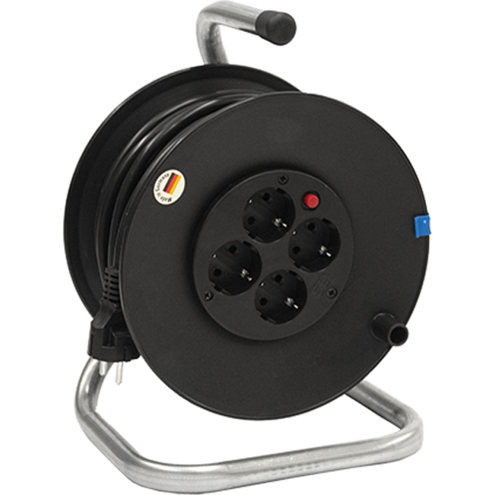 Bachmann cable reel 4-way with thermal protection, 25 m