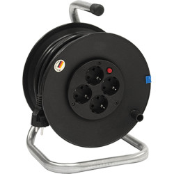 Bachmann cable reel 4-way with thermal protection, 25 m