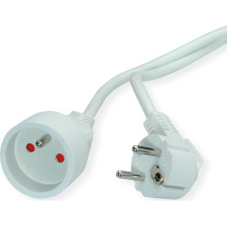 Value Extension Cable with 3P. Connectors, UTE Version, AC 230V, white, 5 m