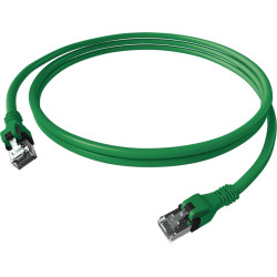 Easylan DualBoot® PushPull Patch Cable Cat.6A (Class EA), S/FTP, RJ45 / RJ45, green, 5 m