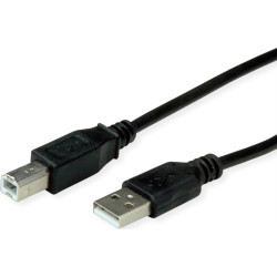 Roline Recycled Material ROLINE RM USB 2.0 Cable, A - B, M/M, black, 1.8 m