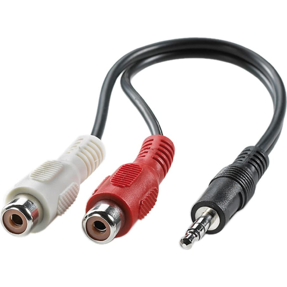 Value 3.5mm (M) - Cinch (2x M) Cable, black, 0.2 m