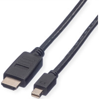 VALUE Mini DisplayPort Cable, Mini DP-HDTV, M/M, black, 3.0 m