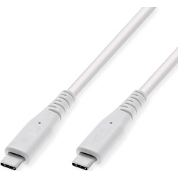 Value USB 3.2 Gen 2 Compatible Cable, PD (Power Delivery) 60W, C-C, M/M, white, 5 m