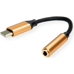Roline GOLD Type C - 3.5mm Audio Adapter, M/F, 0.13 m