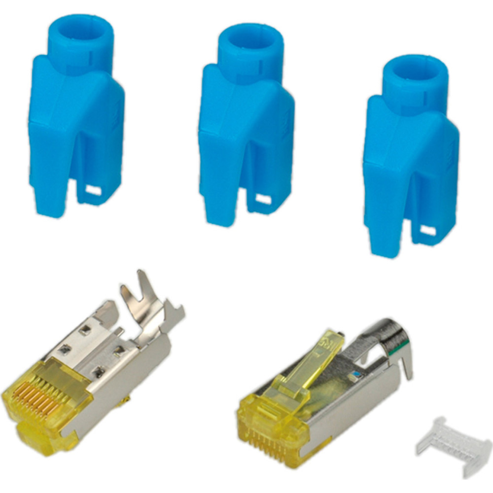 Hirose TM31 Stecker geschirmt, Tülle blau, 50 Stück