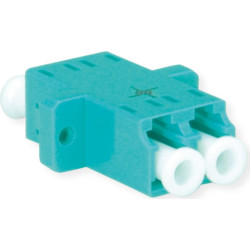 Telegärtner TELEGÄRTNER  LC/APC Duplex adaptor, multimode, cramic sleeve, plastic housing, turquoise, Z77