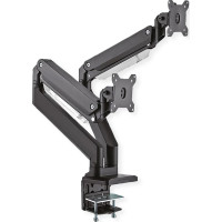 Roline Dual LCD Monitor Stand Pneumatic, Desk Clamp, Pivot, 5 Joints, , max. 15 kg, up to 35"