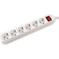 VALUE Power Strip, 6-way, with Switch, white, 10 m