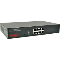 Roline PoE Fast Ethernet Switch, 8 Ports (8x PoE)