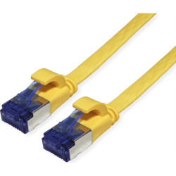 Value FTP Patch Cord, Cat.6A (Class EA), extra-flat, yellow, 2 m