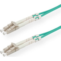 VALUE Fibre Optic Jumper Cable, 50/125µm, LC/LC, OM3, turquoise, 0.5 m