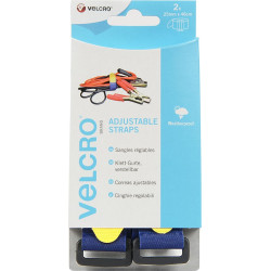 Velcro ® Verstellbarer Tragegurt mit Klettverschluss Everyday, Haken & Flausch Gurt 25mm x 46cm x 2 Blau