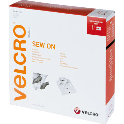 Velcro ® Klettband zum Aufnähen, Haken & Flausch 50mm x 10m Weiß