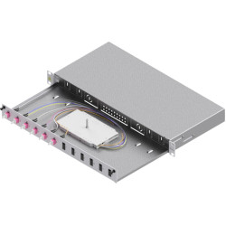 Easylan FO Splice Housing, Grade C 19" 1U, 12 Ports, 6x LC-Duplex, OM4