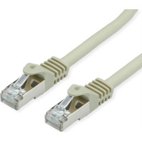 Value S/FTP Cable Cat.7, with RJ-45 connectors (500 MHz / Class EA), grey, 1 m