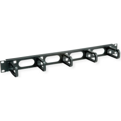 Conteg 19"-Kabelführung 1 HE mit 5 Kabelösen 40 x 80 mm