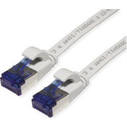 Value FTP Patch Cord, Cat.6A (Class EA), extra-flat, grey, 1.5 m