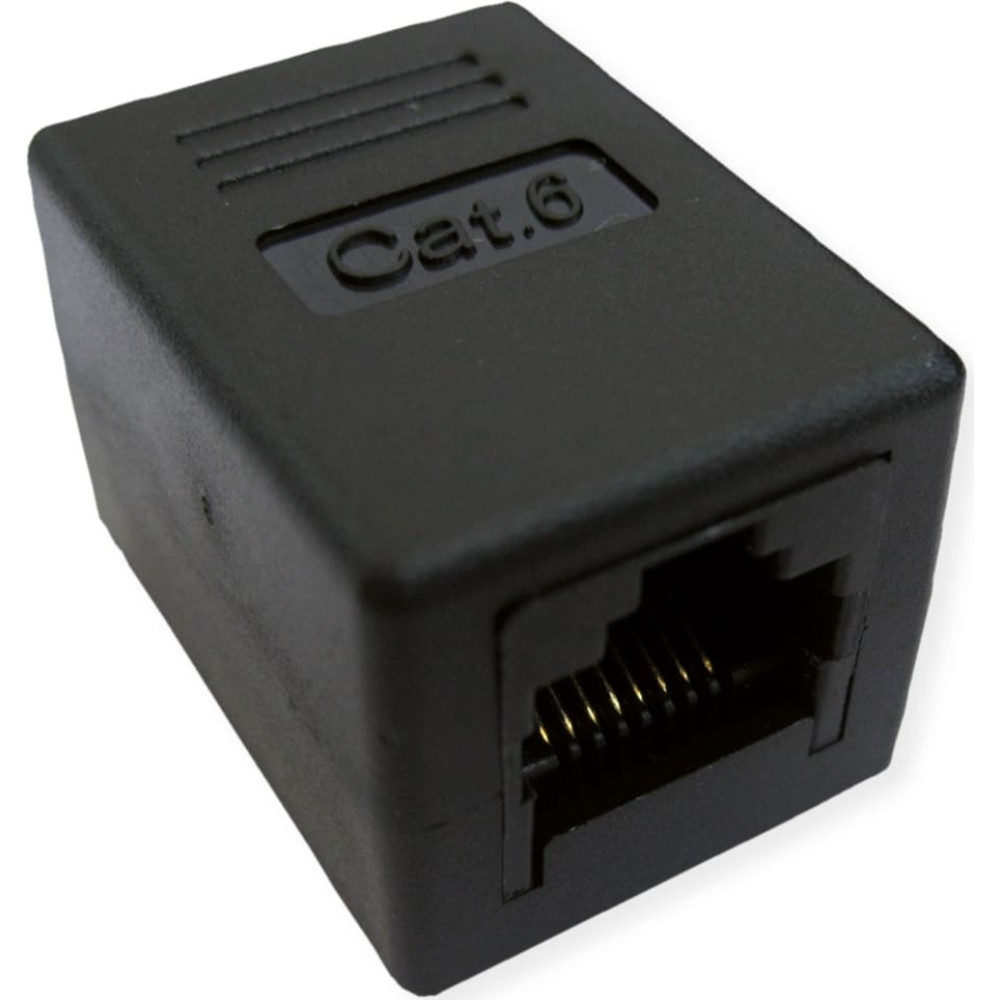 RJ45 moduļa uzmavas pagarin. kat.6, neekranēts, melns
