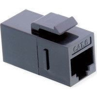 VALUE RJ-45 Keystone Modular Coupler, Cat.6, unshielded, black