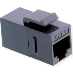 VALUE RJ-45 Keystone Modular Coupler, Cat.6, unshielded, black