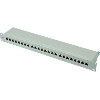 Roline Cat.6 (Class E) 19" Patch Panel, 24 Ports, STP, grey
