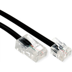 Secomp Telefonkabel RJ11 (6P2C) - RJ45 (8P2C), schwarz, 1 m
